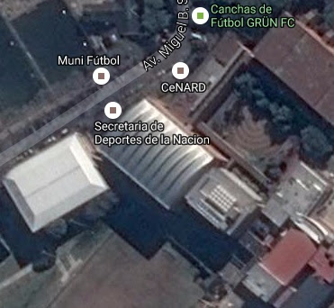 Estadio cubierto CENARD google map