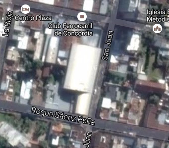 Estadio cubierto de Ferrocarril de Concordia google map